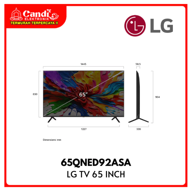 LG 4K MiniLED Smart TV 65 Inch 65QNED92ASA