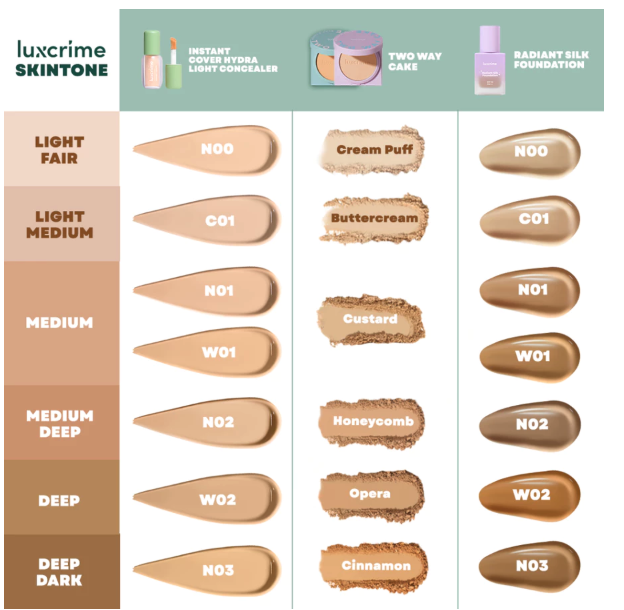 Luxury Cantika Indonesia Luxcrime Instant Cover Hydralight Concealer C01 Buttercream