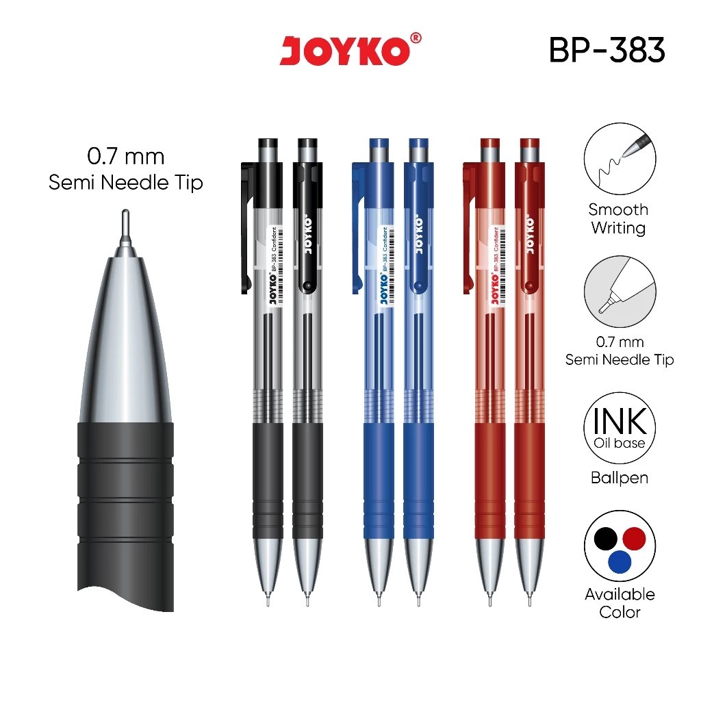 JOYKO Ball Pen Pulpen Pena Confident 0.7 mm BP-383