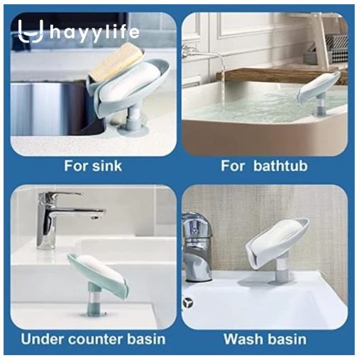 Hayylife Tatakan Sabun Batang Motif Daun Wastafel  HL-AGC569