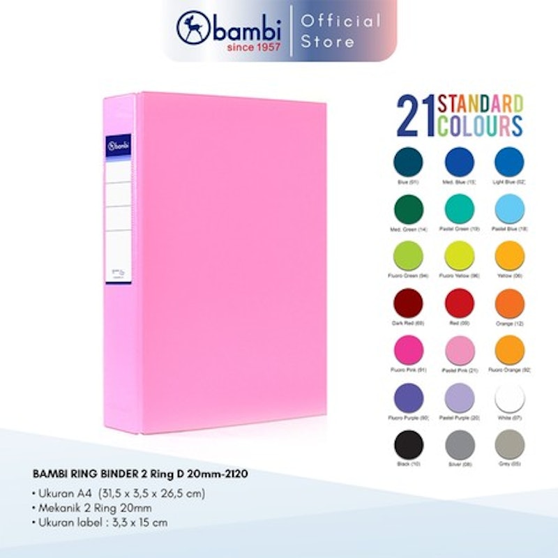 Bambi Binder A4 2 Ring Type D 2