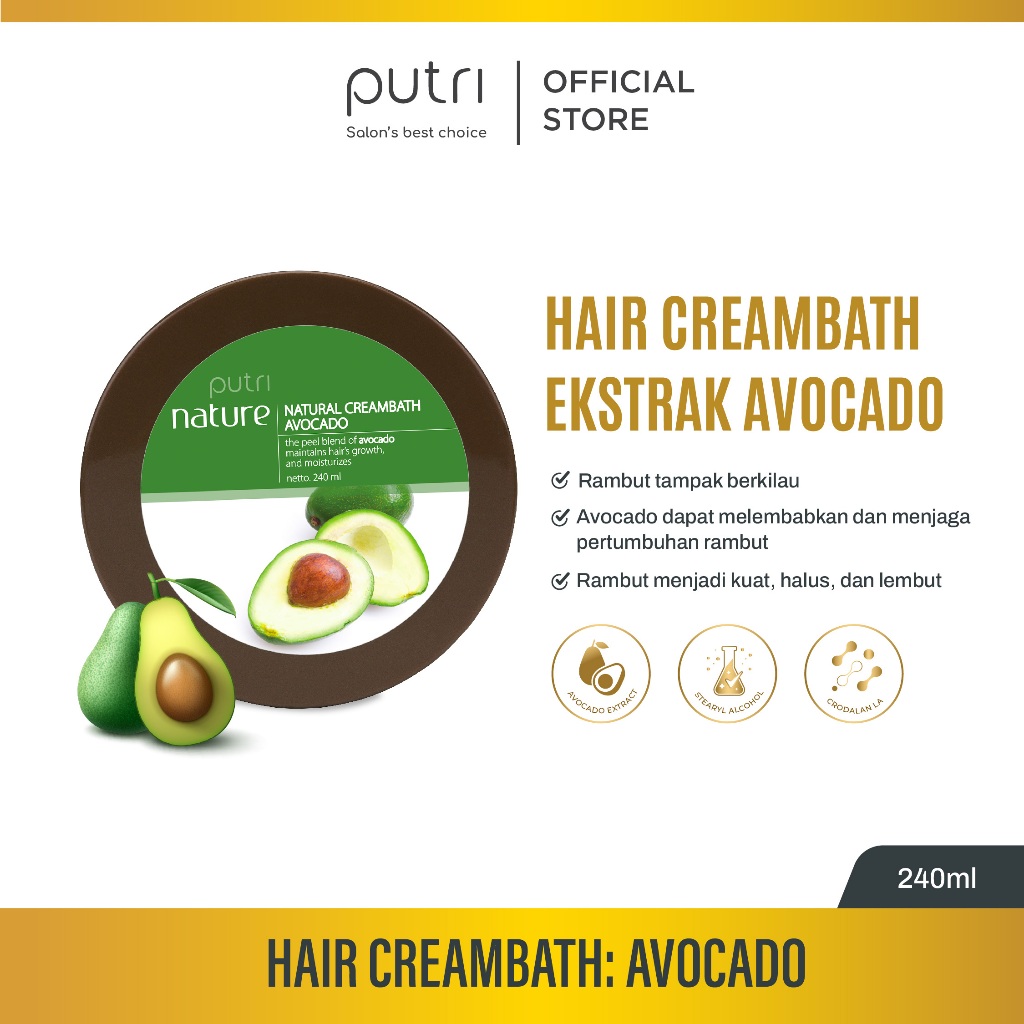 Putri Natural Creambath Avocado 2