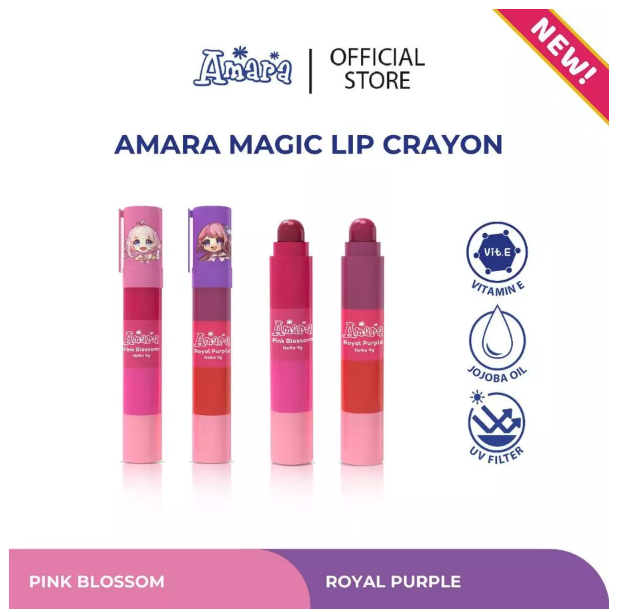 Gloria Origita Cosmetics Amara Kids Magic Lip Crayon Royal Purple
