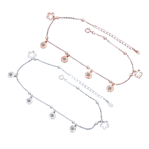 Snowflakes Anklet, Flower Anklet, Rabbit Anklet