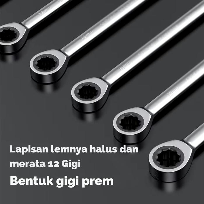 Mitsushi Kunci Ratchet 8-22 mm 4
