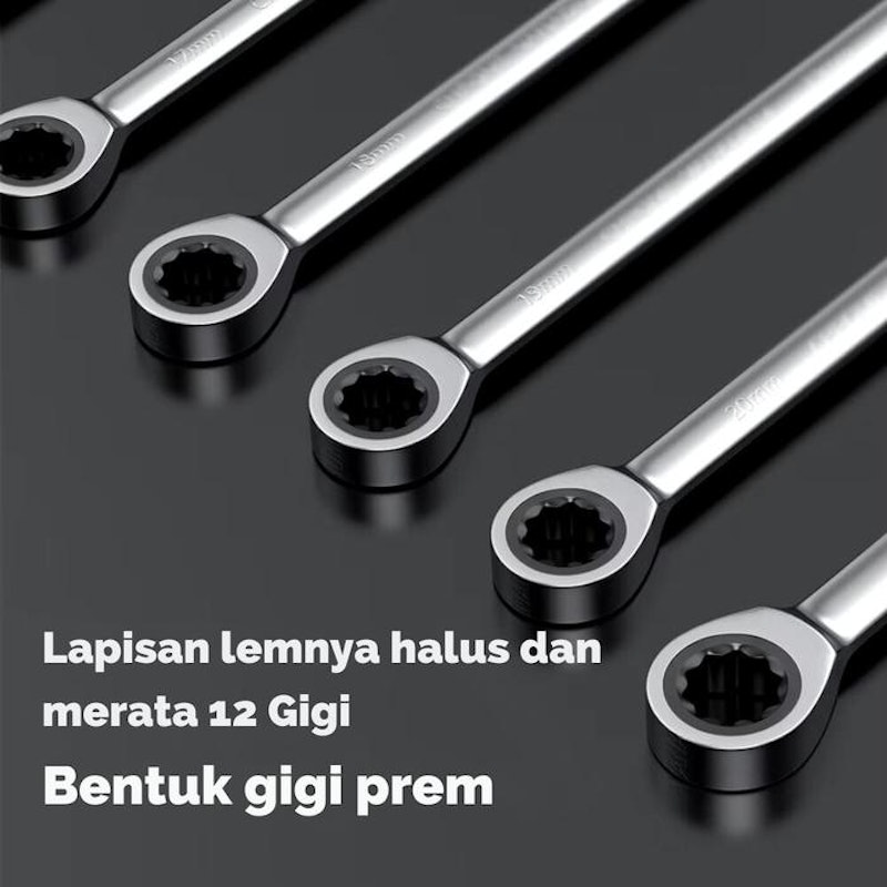 Mitsushi Kunci Ratchet 8-22 mm 4
