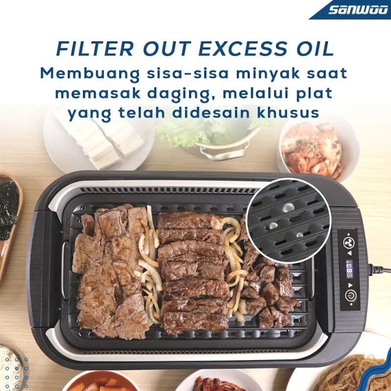 Sanwoo Digital Smokeless Indoor BBQ Grill 4