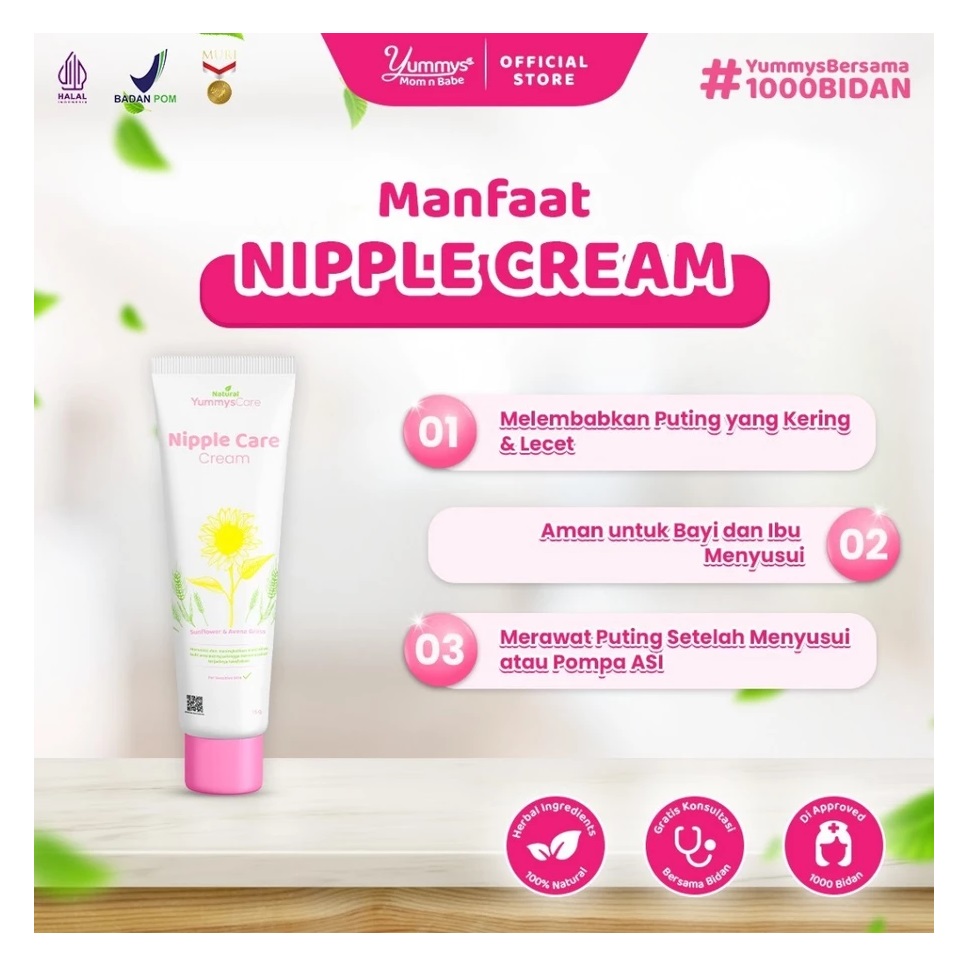  Yummys Motherlacto Indonesia YummysCare Nipple Care Cream
