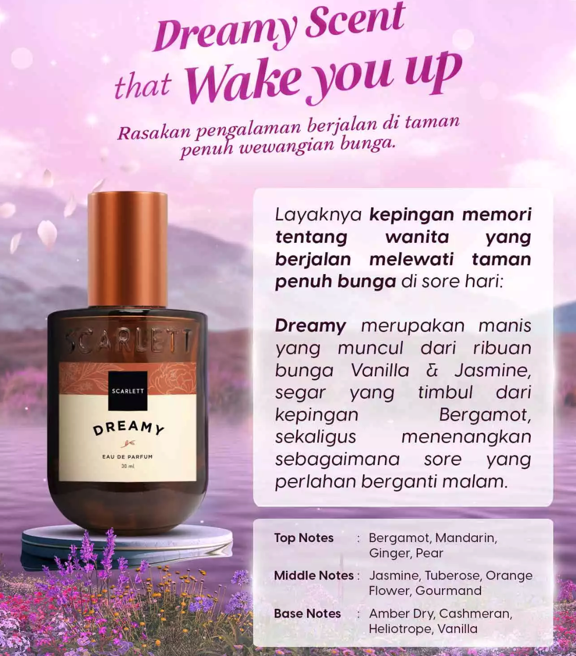 Opto Lingkar Sejahtera Scarlett Whitening Eau De Parfum Dreamy