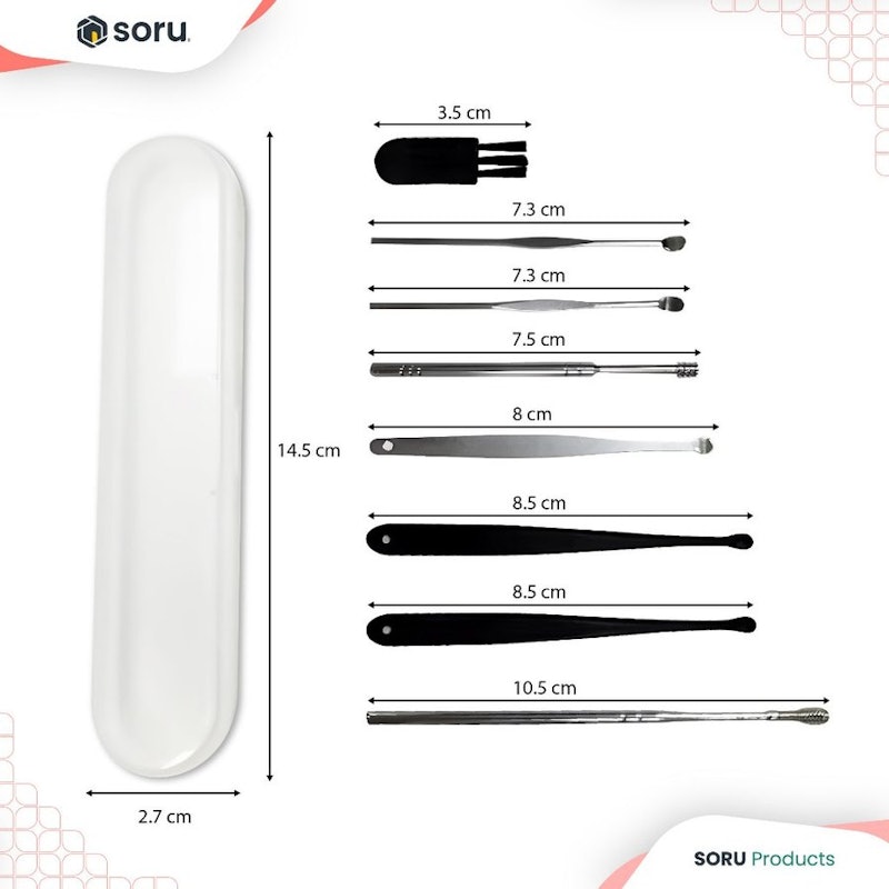 SORU Korek Kuping 8 in 1 Stainless Steel 2