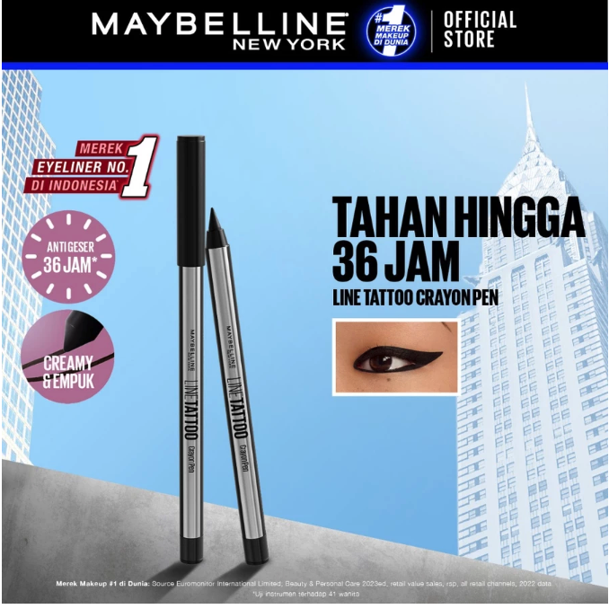 L'Oréal Maybelline New York Line Tattoo Crayon Pen Liner - Dark Brown