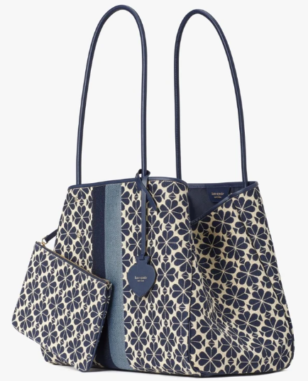 Kate Spade Everything Spade Flower Jacquard Stripe Large Tote
