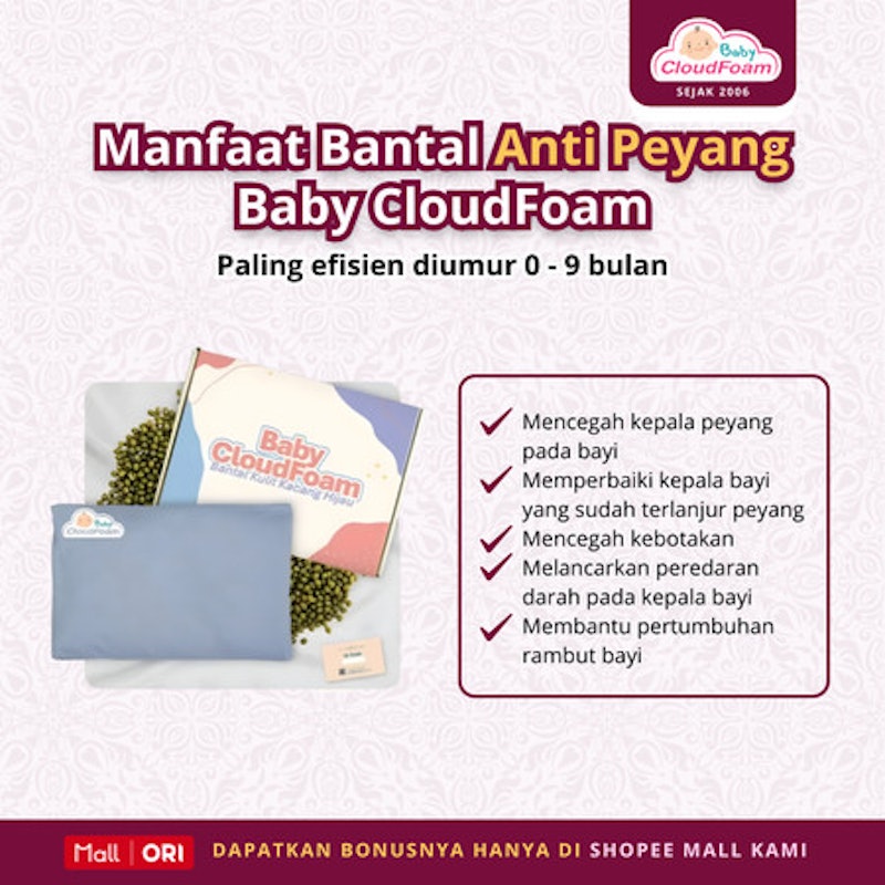 Baby Cloudfoam Bantal Anti Peyang 3