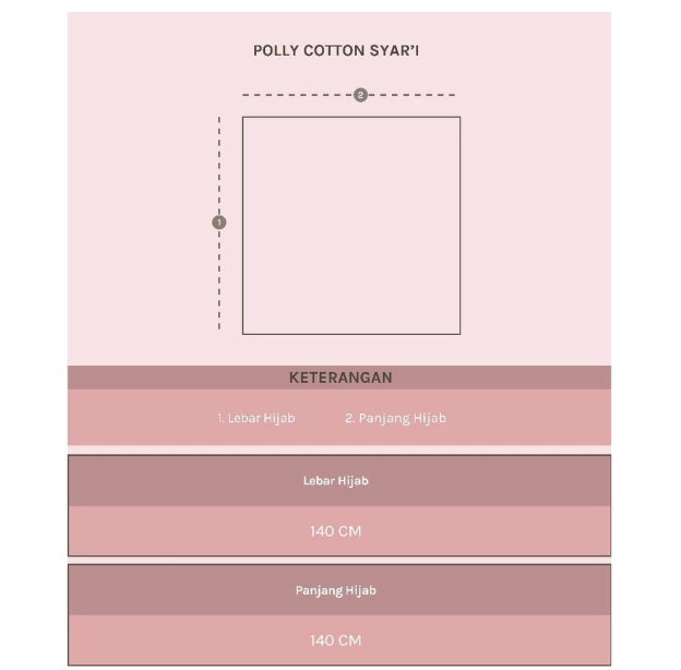  Lozy Hijab Polly Cotton Square Syari
