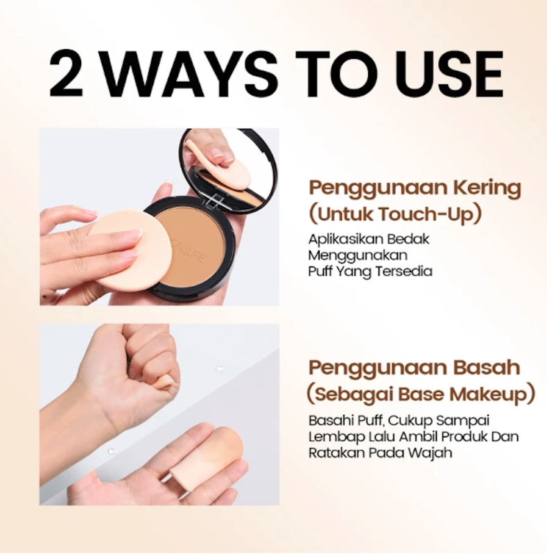 FOCALLURE Oil-control Pressed Powder #01 Lvory 5