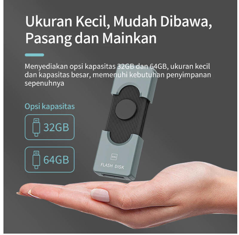 KIVEE High-Speed USB Flash Drive 64 GB 5