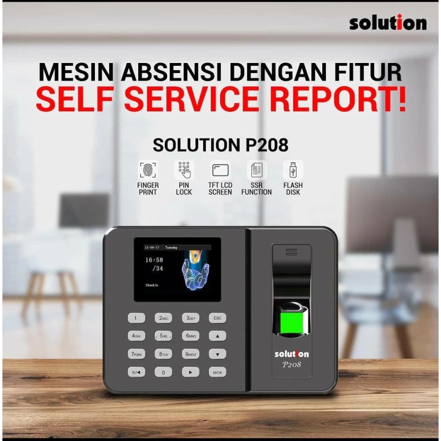  Solution Mesin Absensi Fingerprint  P208