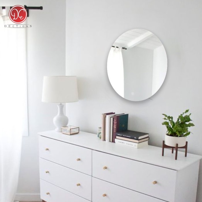 Dections Aesthetic Round Mirror Frameless