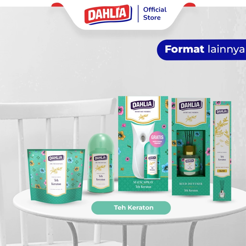 Unitama Sari Mas DAHLIA Heritage Series Reed Diffuser Teh Keraton