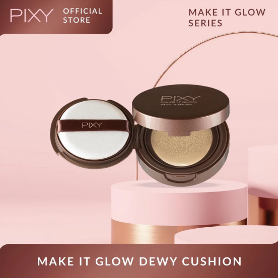 Mandom Indonesia PIXY Make It Glow Dewy Cushion 101 Light Beige