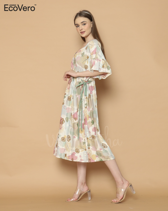 Dress Kimono Ecovero Misae Greentea 4