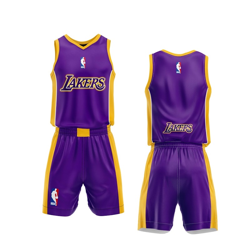 Jersey Basket NBA Lakers One Set 3