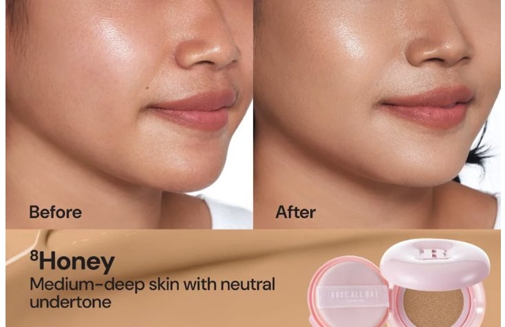 Rose Cosmetics International Rosé All Day The Realest Airyfit Glow Cushion Honey