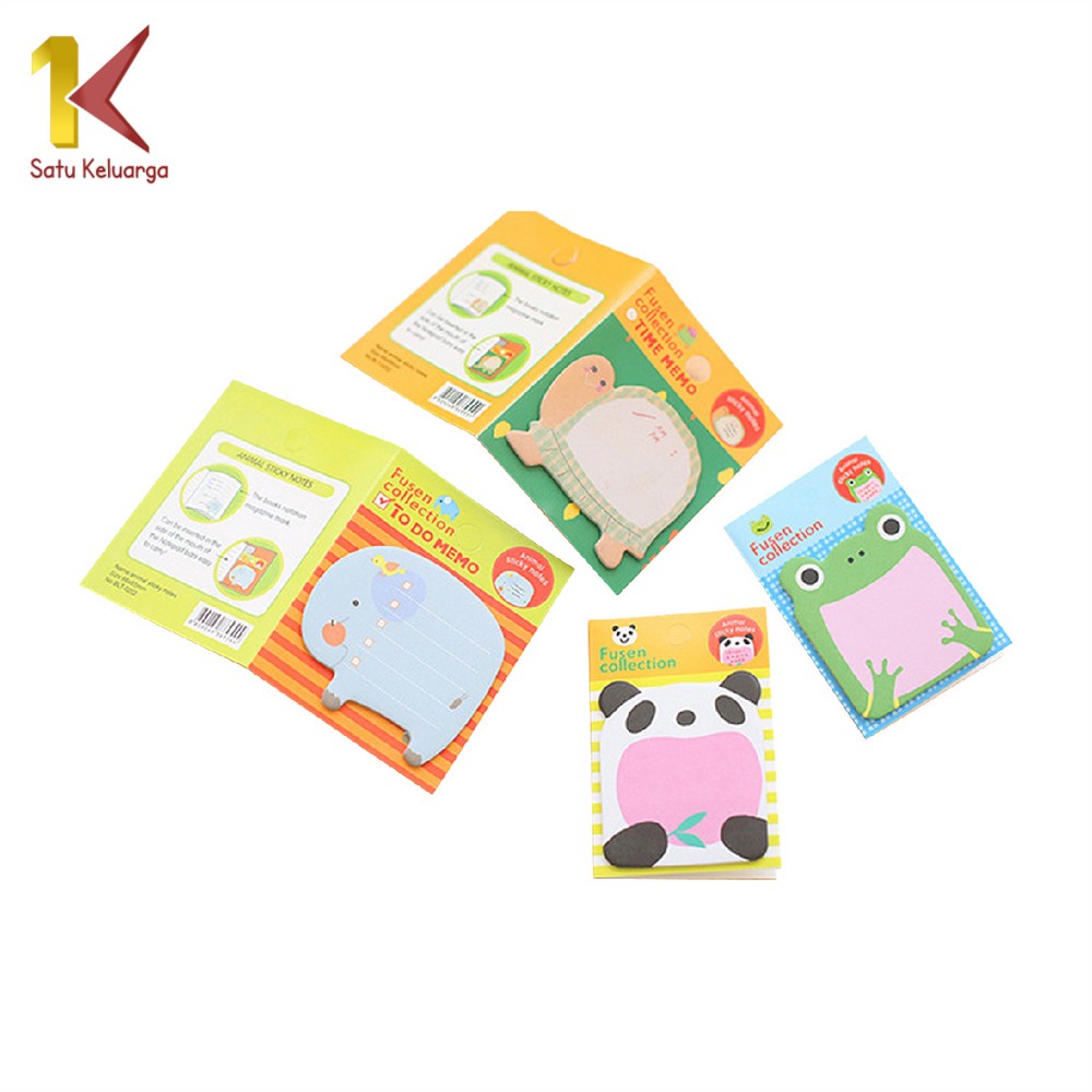 Satu Keluarga Sticky Notes Motif Binatang A3 