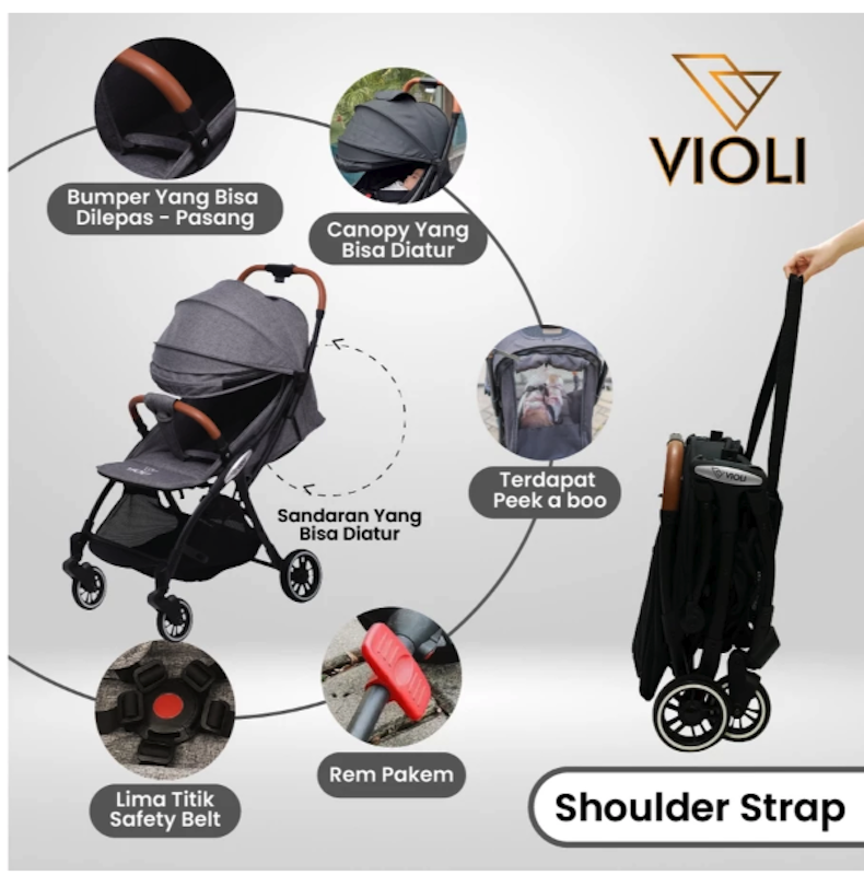 Violi Auto Fold Stroller 3