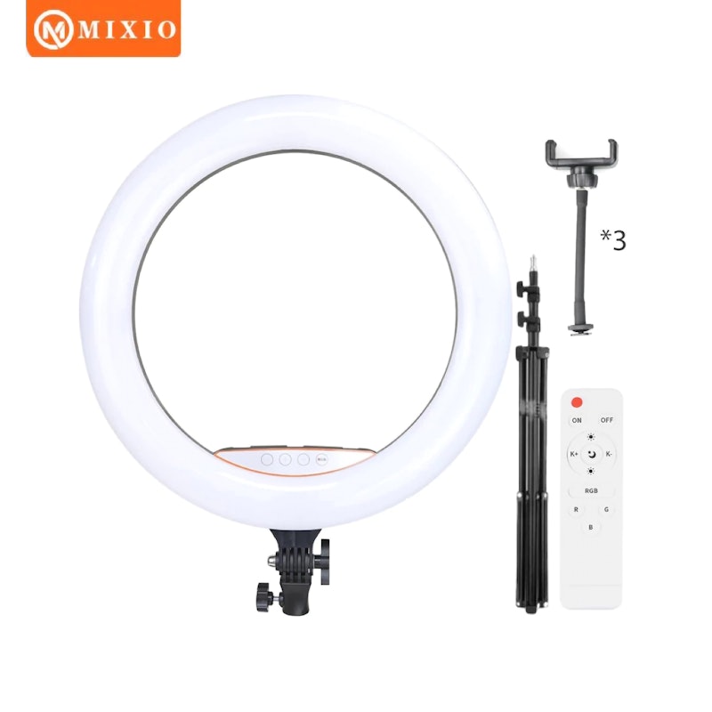 MIXIO Ring Light 45cm + Light Stand Tripod 4