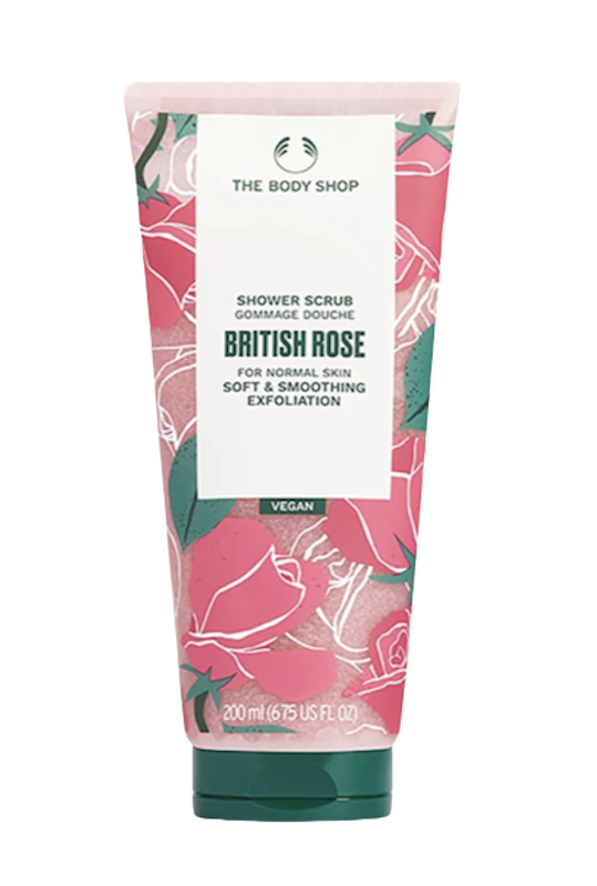 British Rose Shower Scrub 1