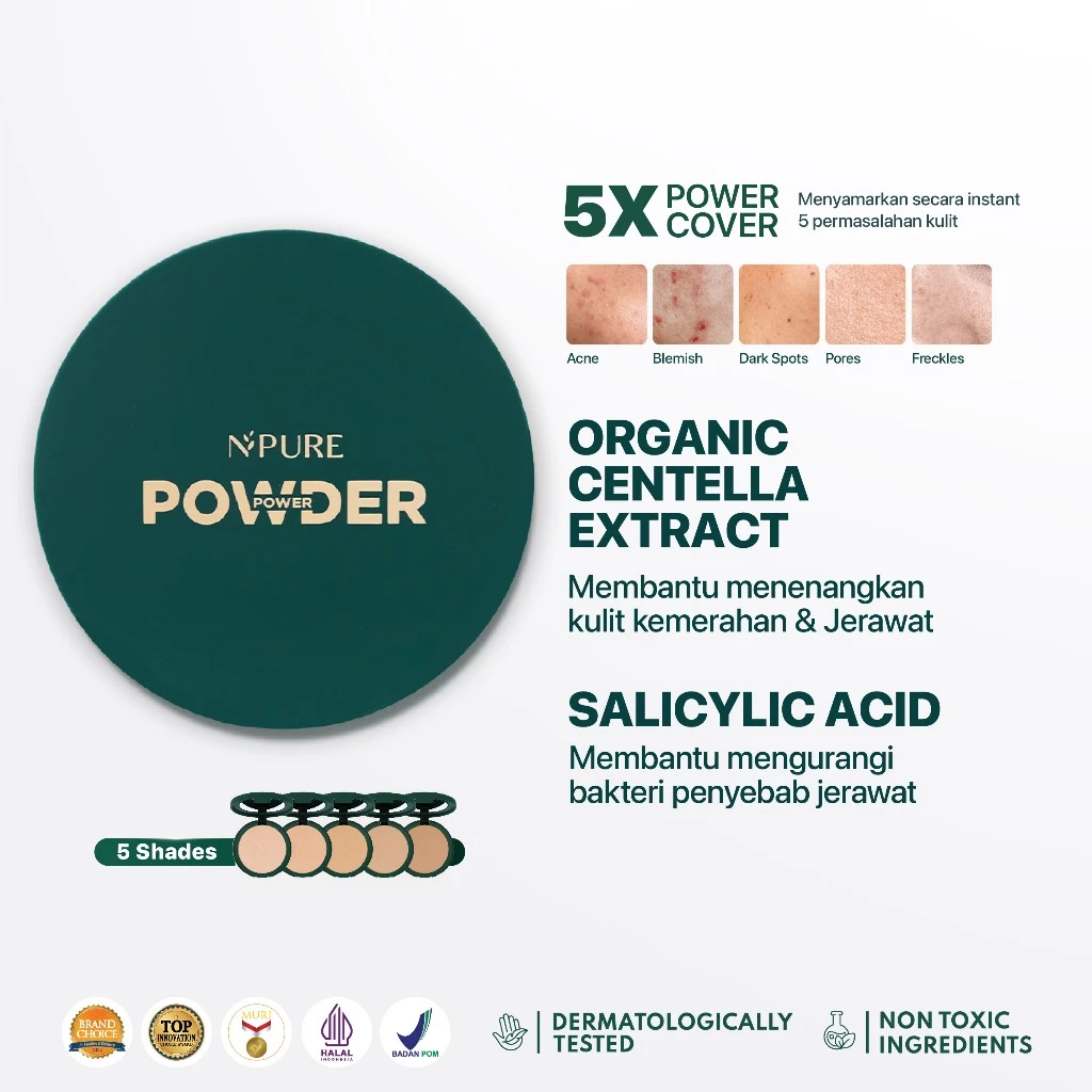 Penta Natural Kosmetindo N'PURE Centella Asiatica Power Powder Apricot