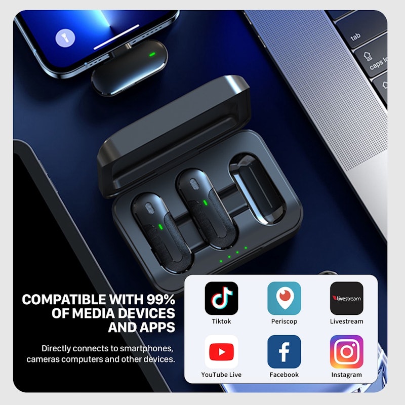 KiiP Wireless Microphone Portable Dual Mic 5