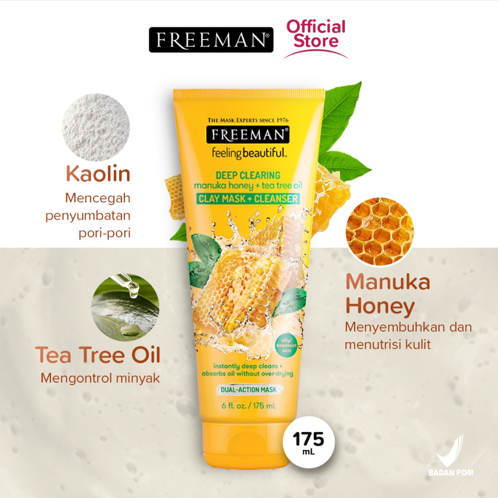 Deep Clearing Manuka Honey & Tea Tree Oil Clay Mask & Cleanser  3