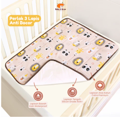  BABY U GROW Perlak Waterproof Katun Catra