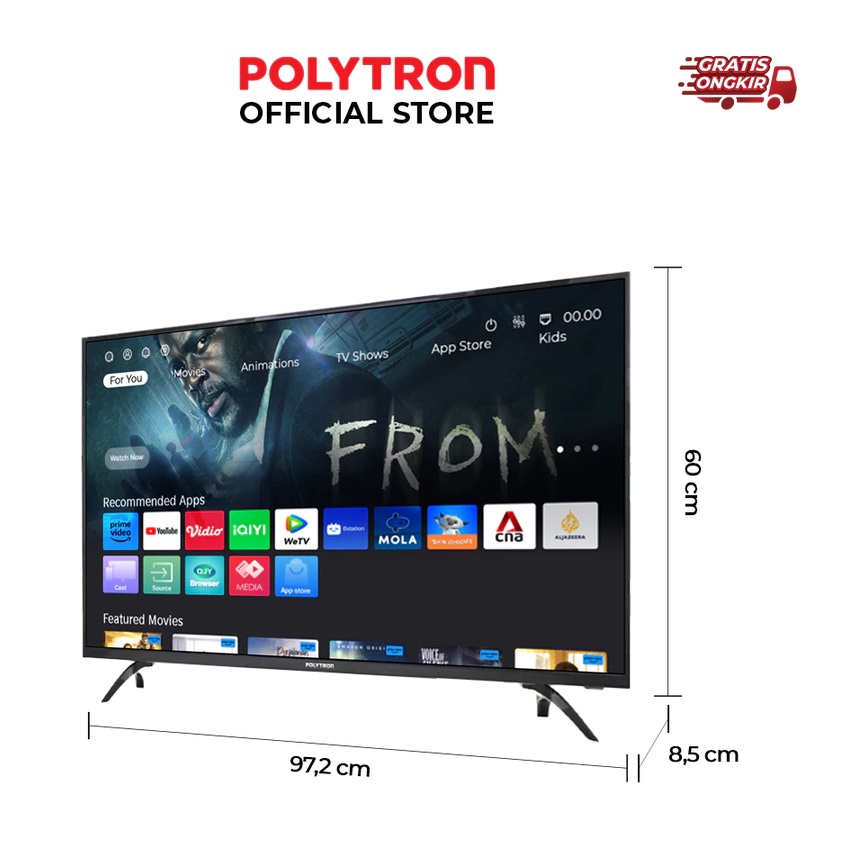 Hartono Istana Teknologi Polytron 43" Smart TV PLD-43CV8869