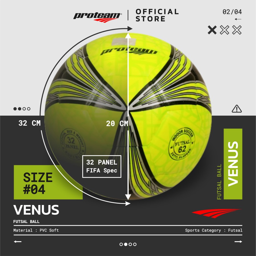 Inkor Bola Pacific Proteam Bola Futsal Venus
