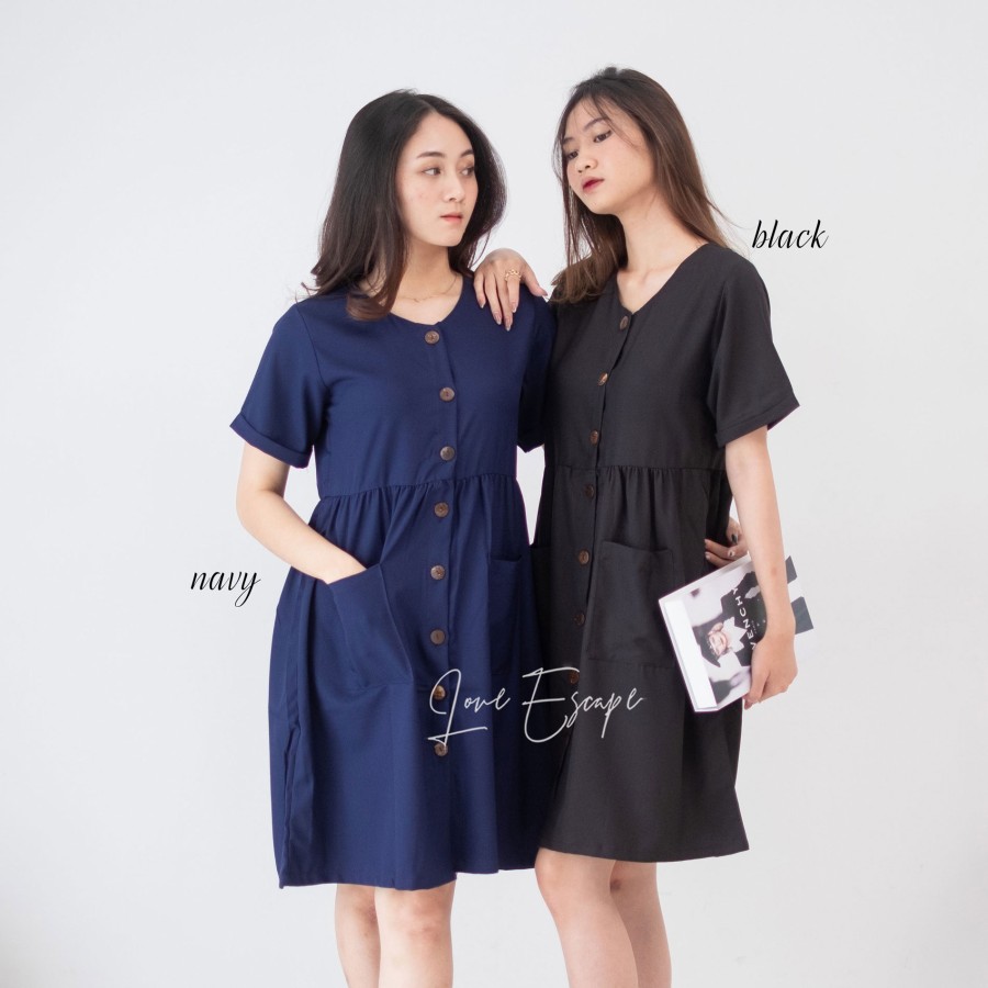 Button Midi Dress