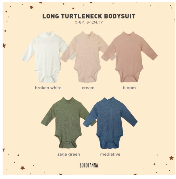 Hypefast Karya Nusantara BohoPanna Long Turtleneck Bodysuit 