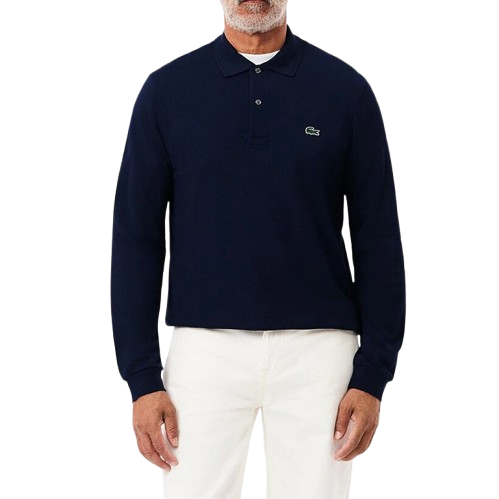 Lacoste Classic Fit Long Sleeved Polo Shirt Blue