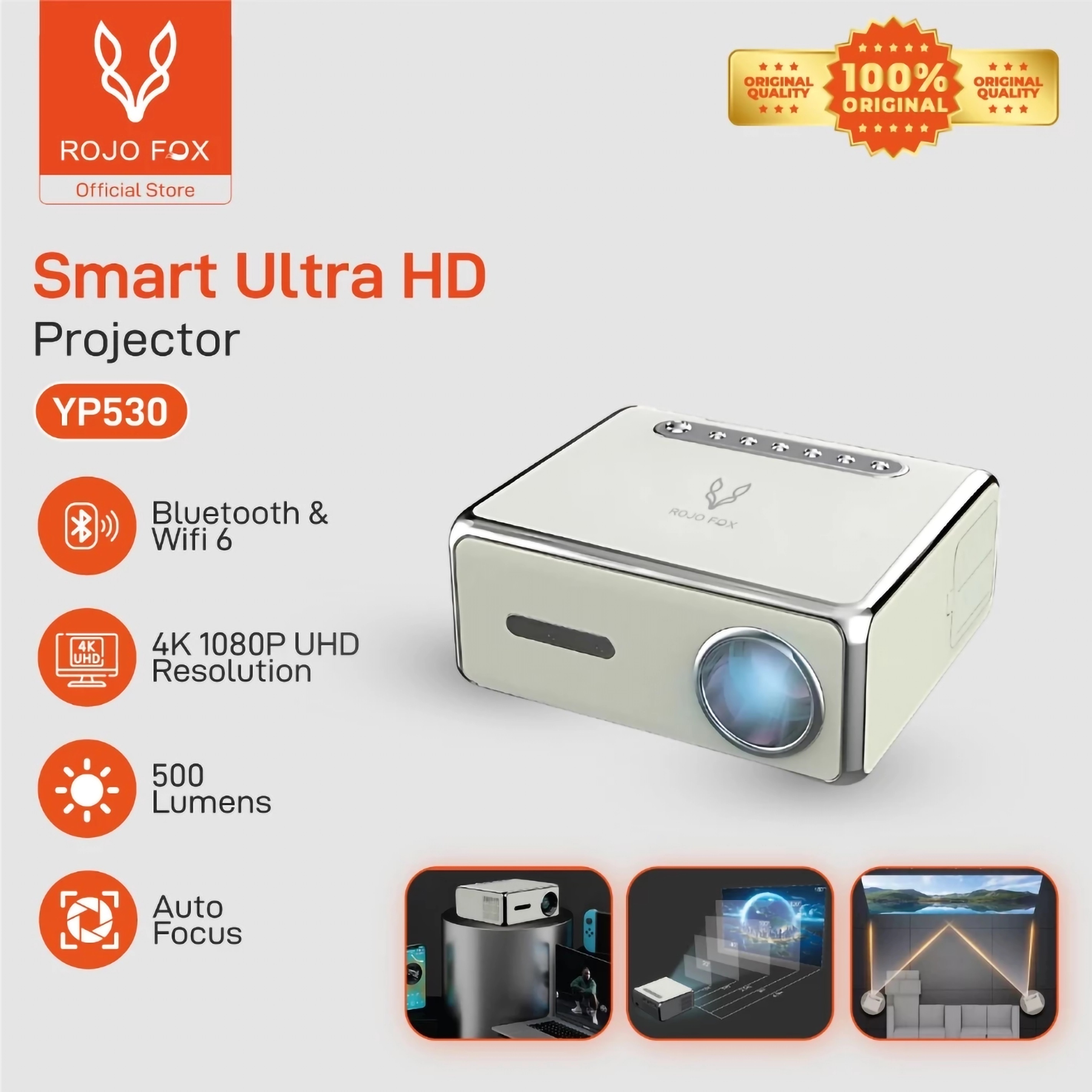 Shenzhen Rojofox Technology ROJO FOX Proyektor Android Mini YP530