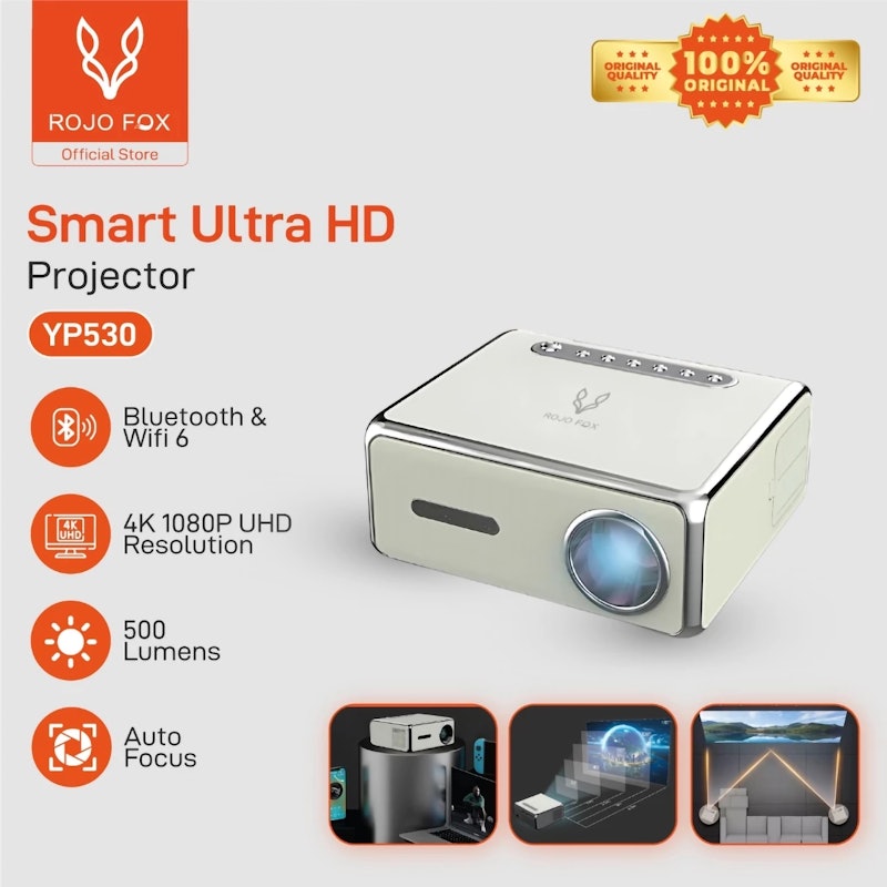 ROJO FOX Proyektor Android Mini 5