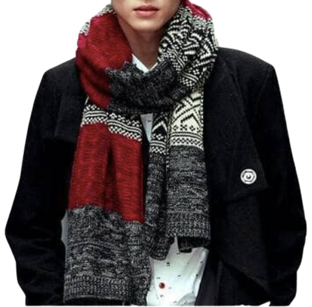 Long Acrylic Scarf Plaid