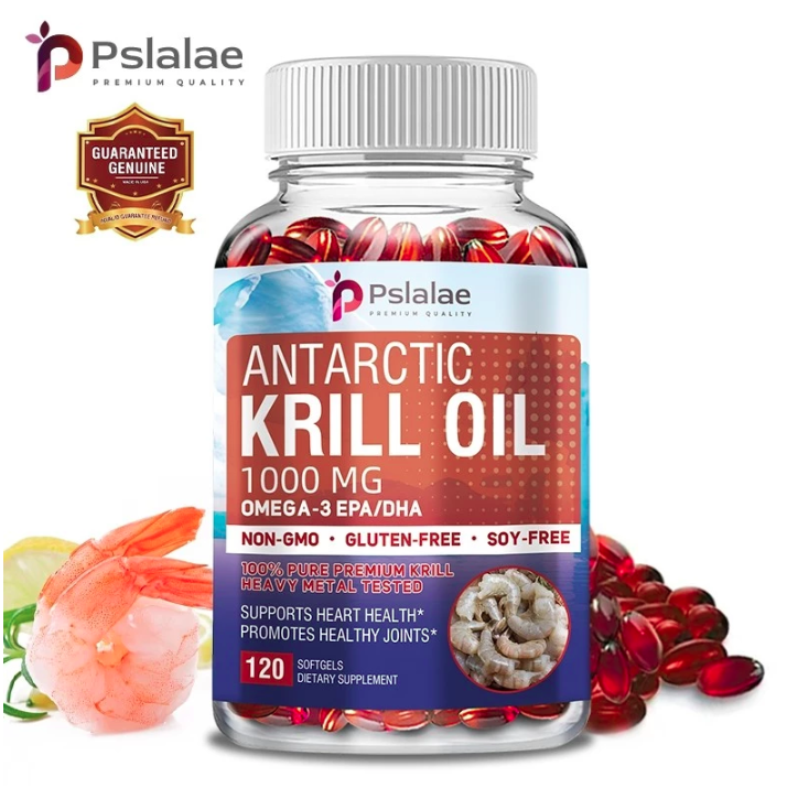  Pslalae Antarctic Krill Oil 1000 mg 120 Softgels