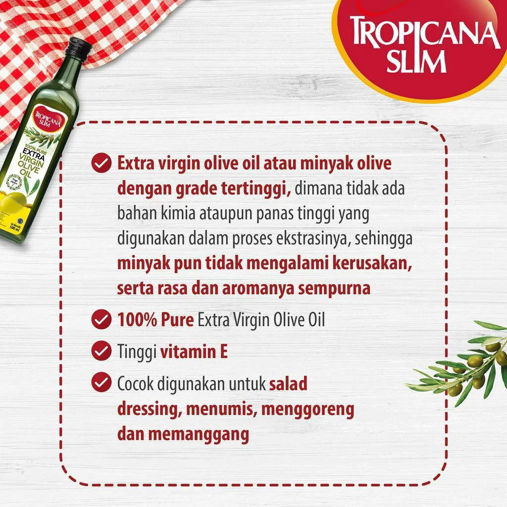 Nutrifood Tropicana Slim 100% Pure Extra Virgin Olive Oil