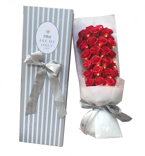 Para Ella 60 Cm Buket Bunga Artifisial Mawar Alxandria - Merah 2