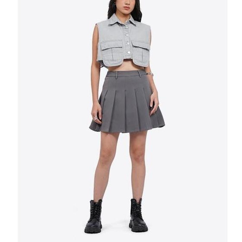 COLORBOX Crop Vest with Overlap Pocket 2