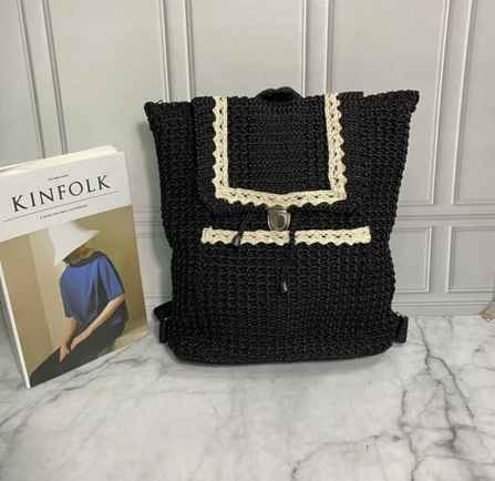  NAFF.ID Lulu Tas Ransel Korea Renda Rajut