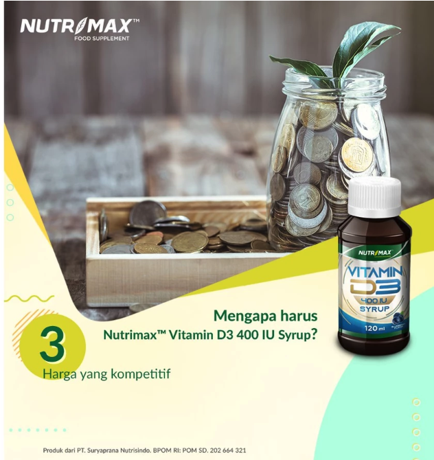 Suryaprana Nutrisindo NUTRIMAX Vitamin D3 400 IU Syrup