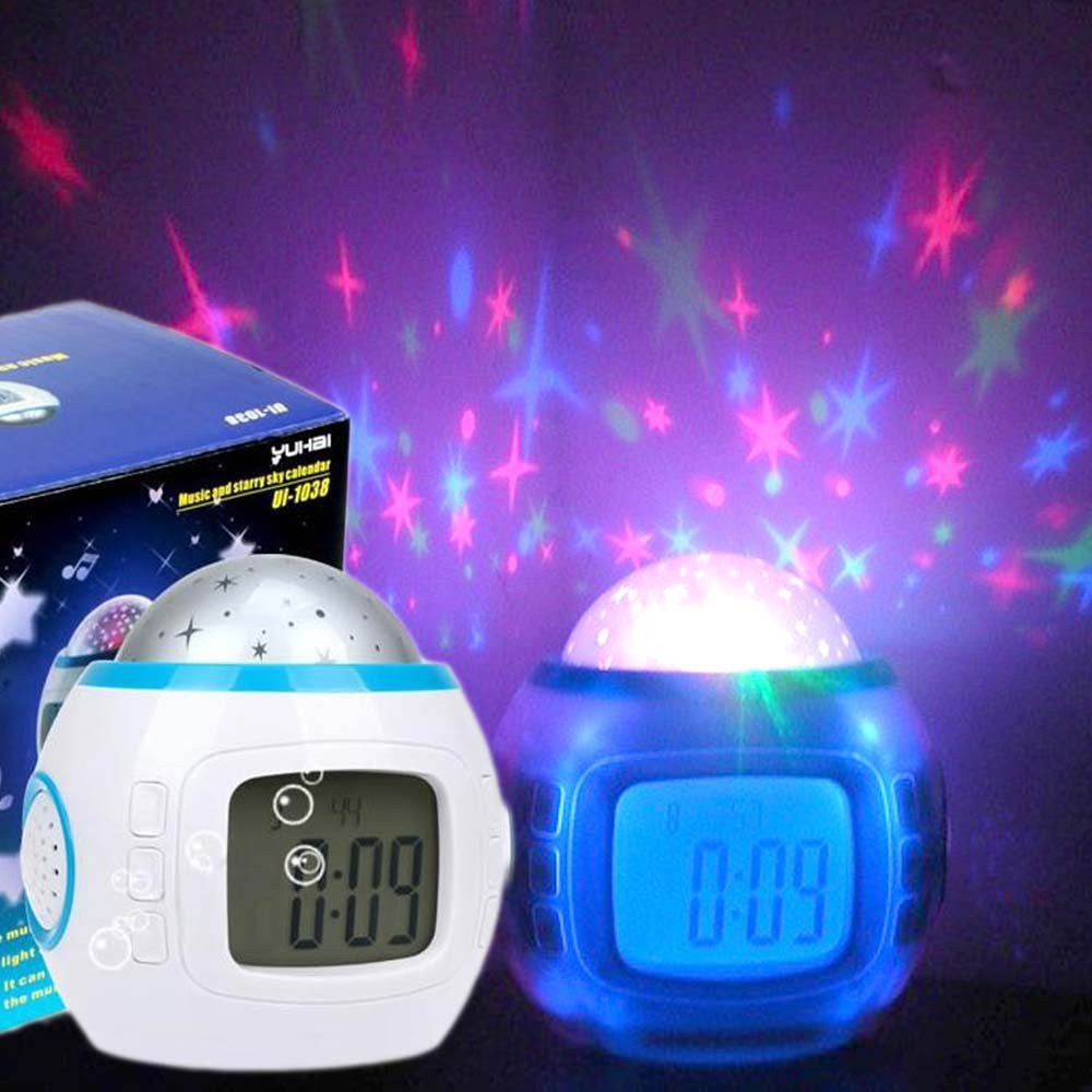  Jam Alarm Meja Digital Proyektor LCD Light/Music  1038